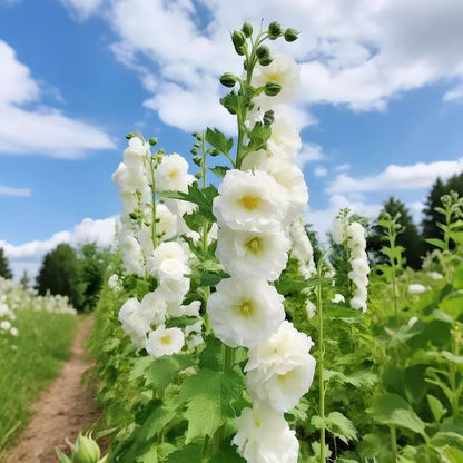 Rare Imported Double Hollyhock Flower Seeds