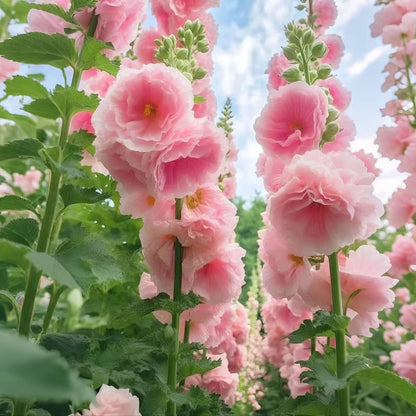 Rare Imported Double Hollyhock Flower Seeds